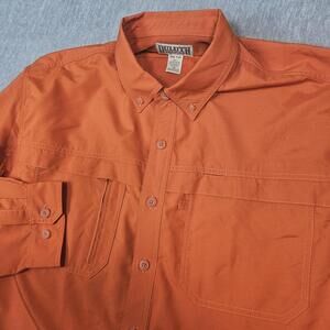 Duluth Trading Shirt Mens 2XLT Orange CoolPlus Action Long Sleeve Vented